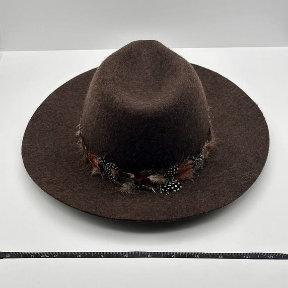 One Fresh Hat Feather Boho 100% Wool Felt One Size Penny Lane Bohemian Festival - Picture 7 of 7